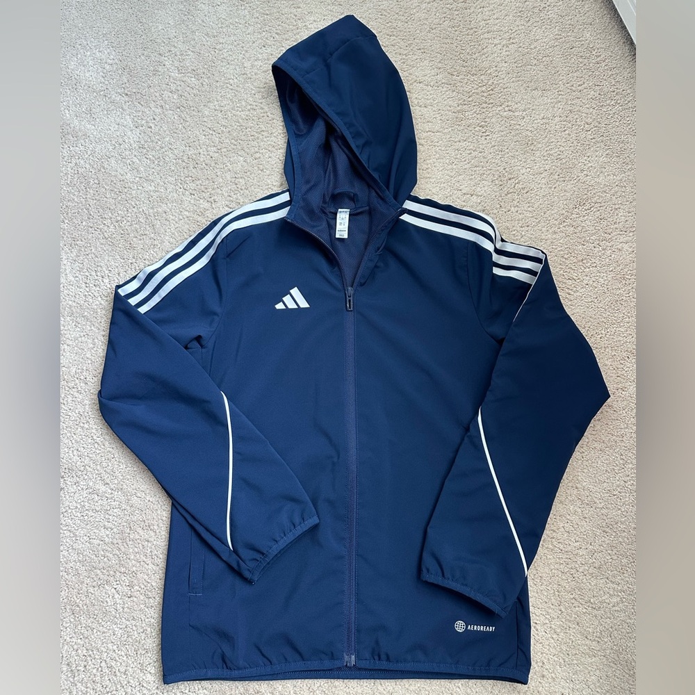 Boys size Medium Adidas Tiro 24 windbreaker in navy.